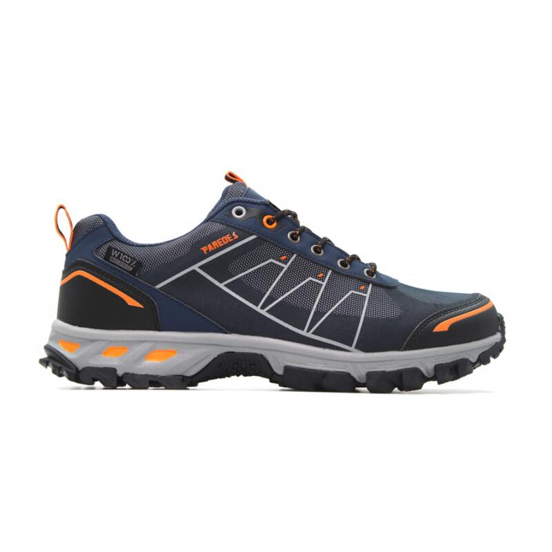 Zapatillas de senderismo de montaña para hombre SILVANO. Azul y naranja
