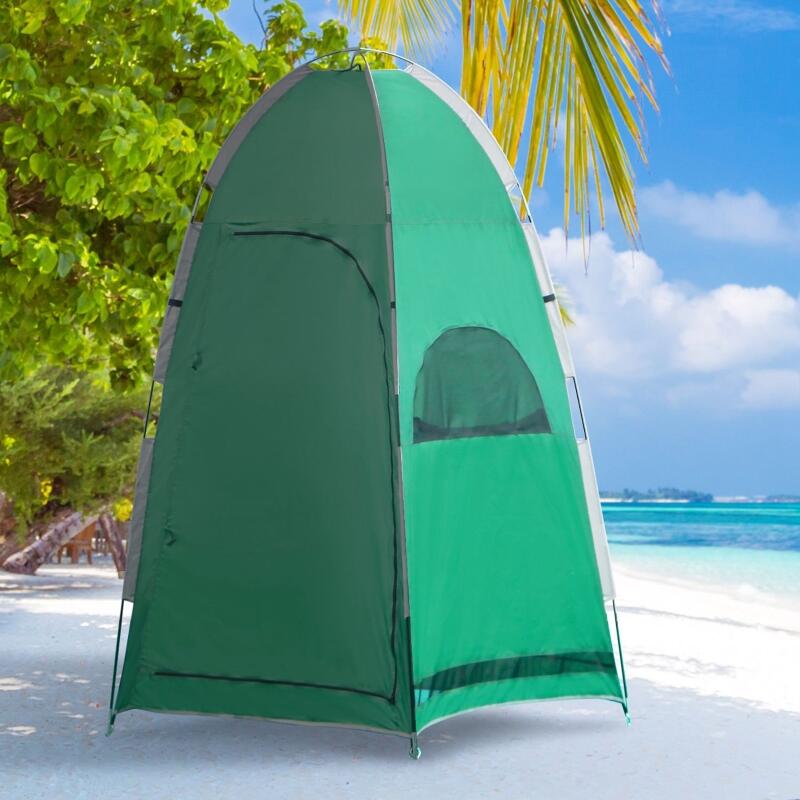 Outsunny Cort pentru camping si plaja de exterior, cu geanta de transport, verde