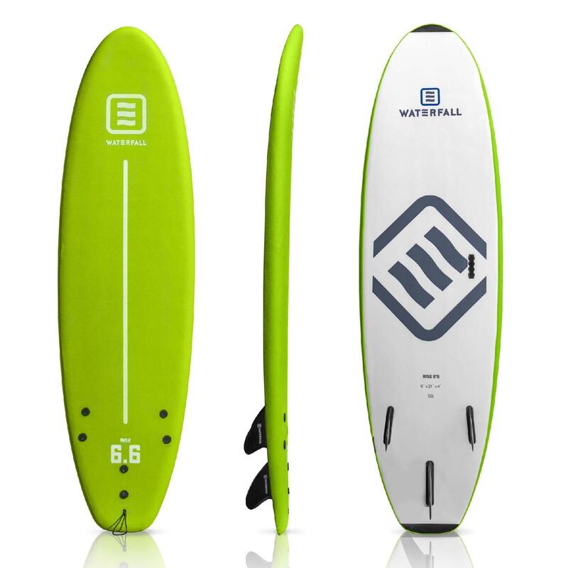 Tavola Surf Rise 6.6' 52L con leash e 3 pinne