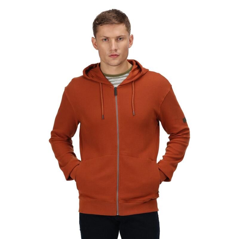 Heren Lyman Fleece Full Zip Hoodie (Stralende Pure Sinaasappel)