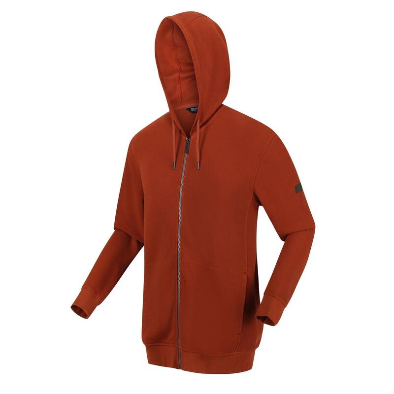 Heren Lyman Fleece Full Zip Hoodie (Stralende Pure Sinaasappel)