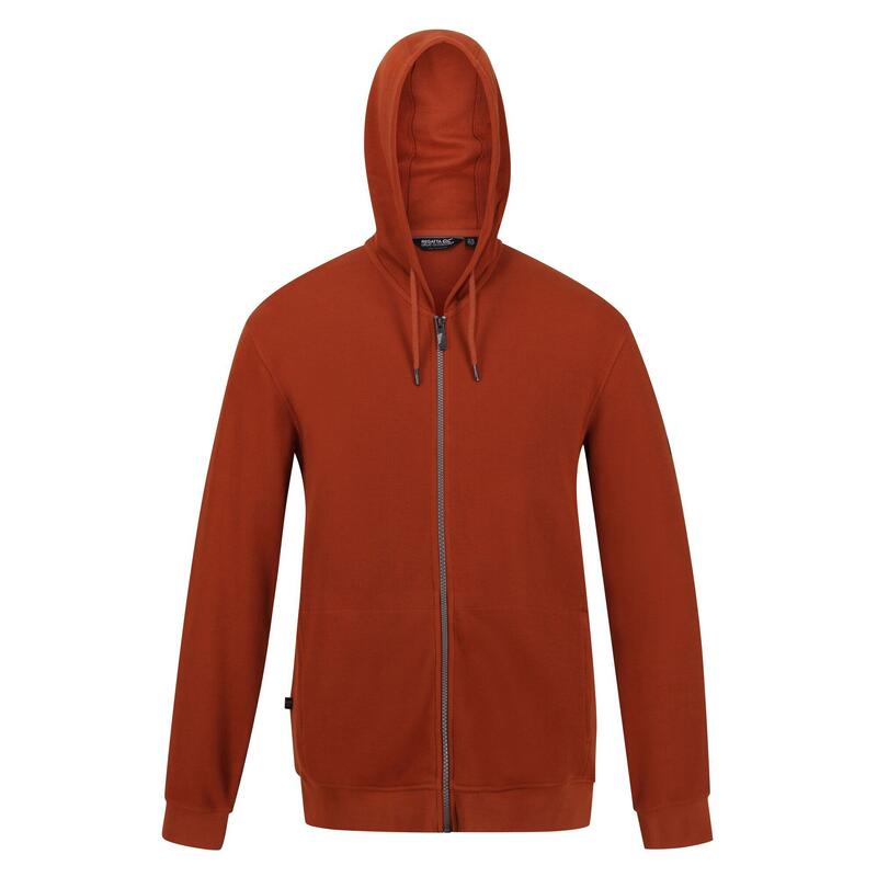 Sudadera con Cremallera Lyman de Polar para Hombre Naranja Puro Radiante