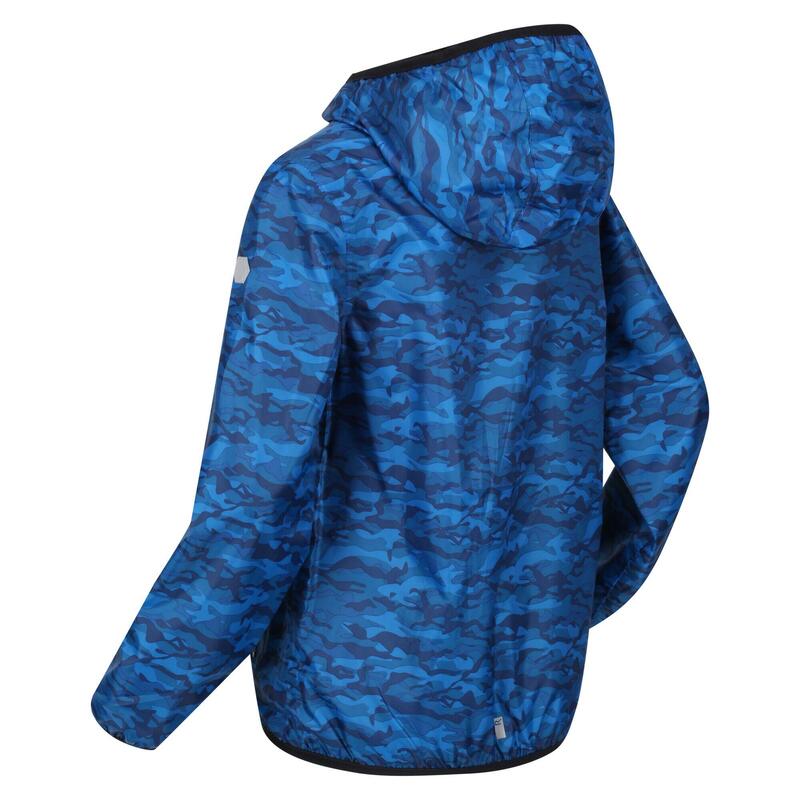 Giacca Impermeabile Camo Ripiegabile Bambini Regatta Lever Blu Imperiale