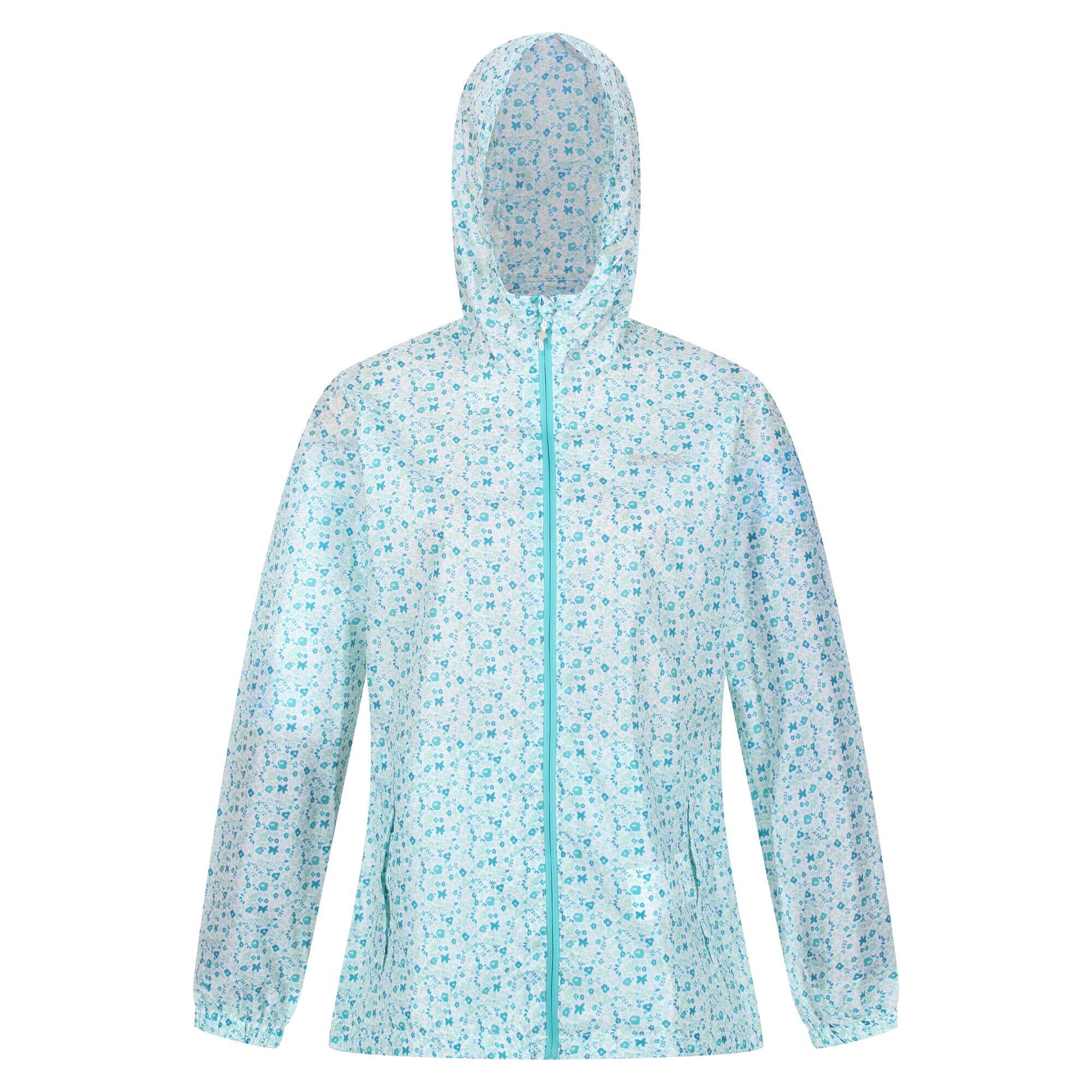 REGATTA Womens/Ladies Pack It Ditsy Print Waterproof Jacket (Ocean Wave)