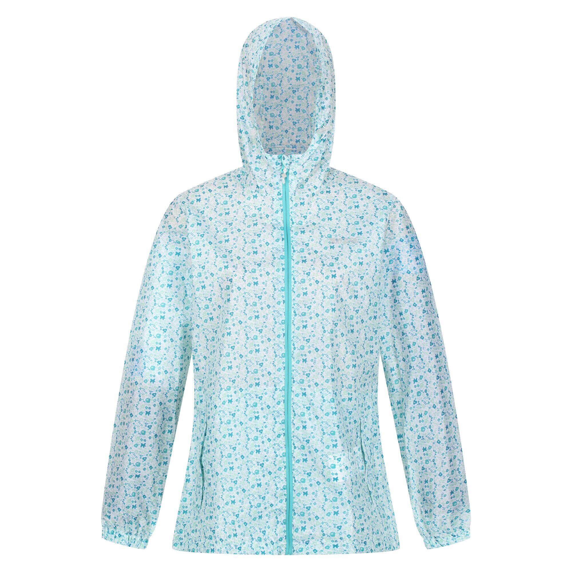 REGATTA Womens/Ladies Pack It Ditsy Print Waterproof Jacket (Ocean Wave)