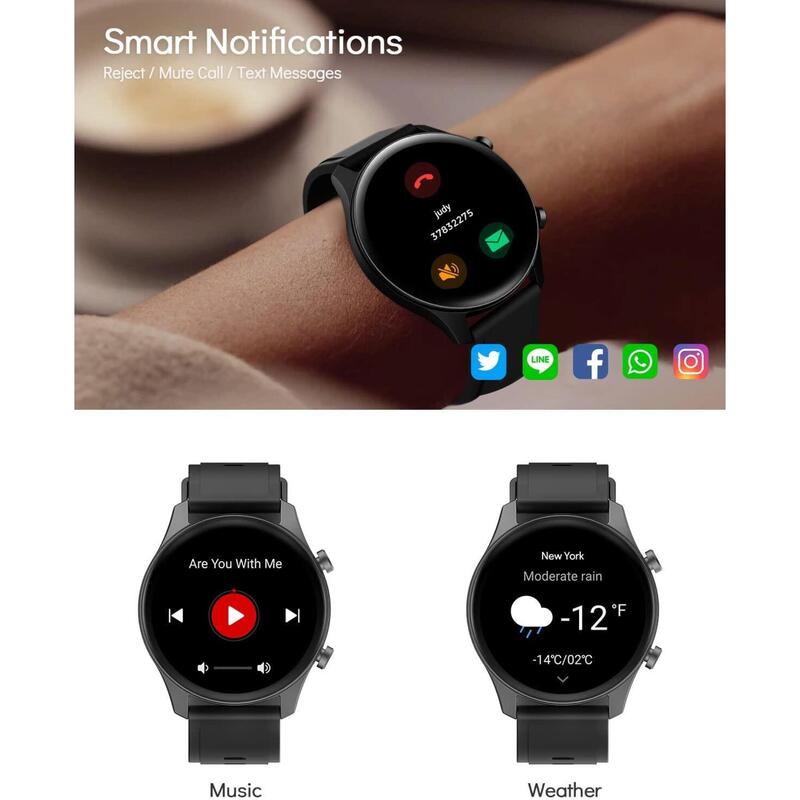 Reloj Inteligente Deeprio Pascua Smartwatch (Negro)