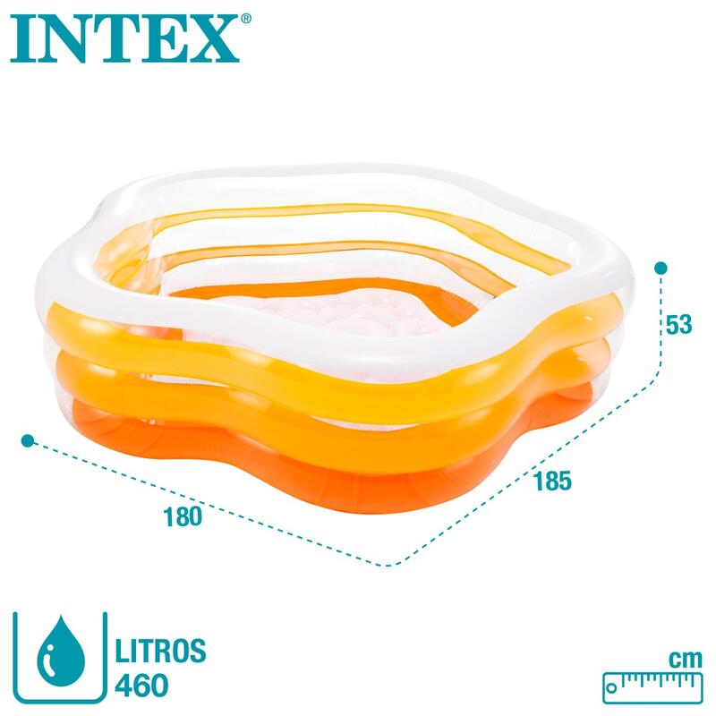 Piscina insuflável Intex transparente 185x180x53 cm - 460 l