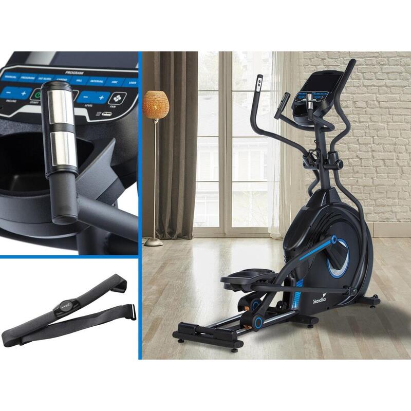 Vélo elliptique Cardio Cross Carbon Conqueror - Bluetooth -Console LCD - Fitness