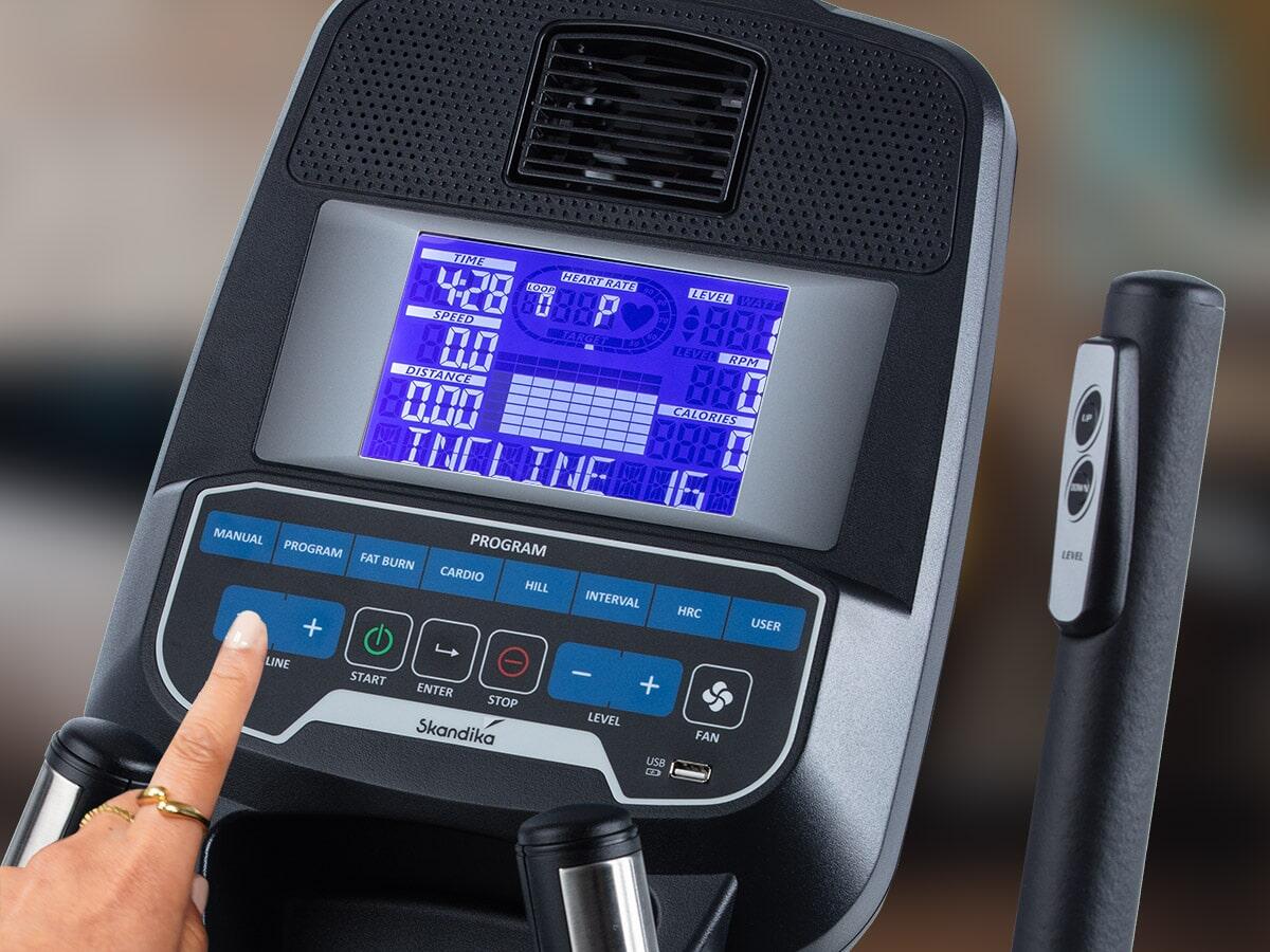 Vélo elliptique  connecté Cardio Cross Carbon Conqueror - Bluetooth -Console LCD 4/8