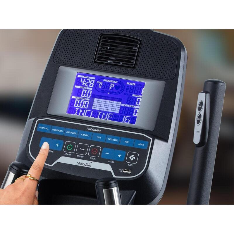 Vélo elliptique Cardio Cross Carbon Conqueror - Bluetooth -Console LCD - Fitness