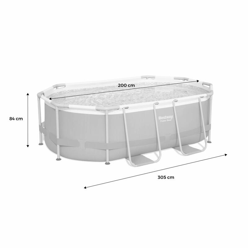 BESTWAY piscina ovale tubolare 3x2m e accessori  | sweeek