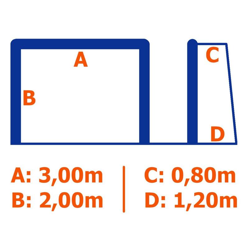 Filet de but de football 300x200cm - Vert