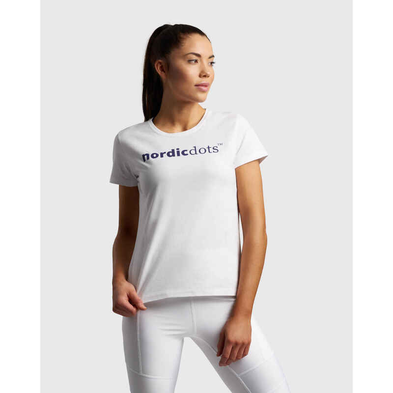 Bio Tennis/Padel T-Shirt Damen Weißes