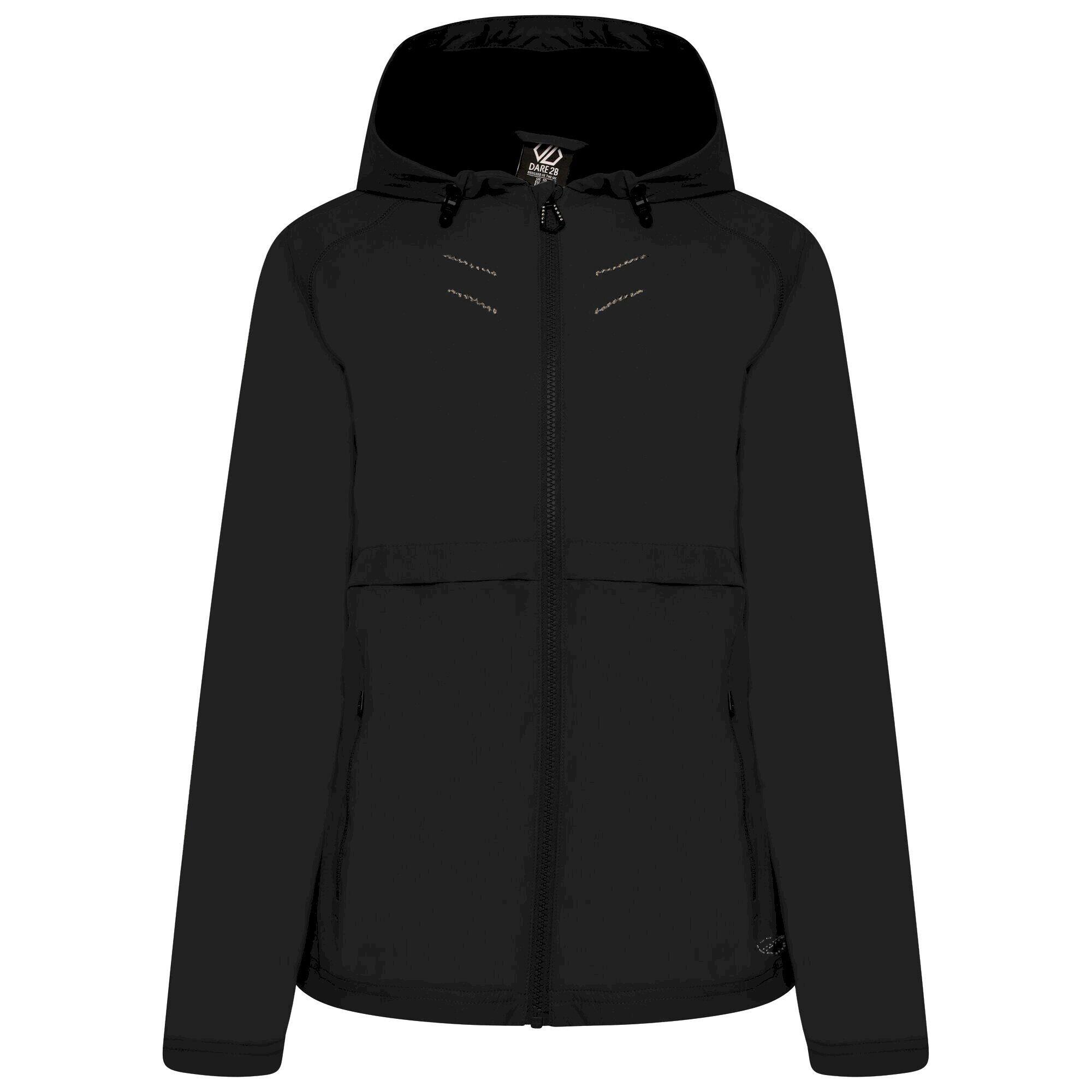 Womens/Ladies Crystallize Waterproof Jacket (Black) 1/5