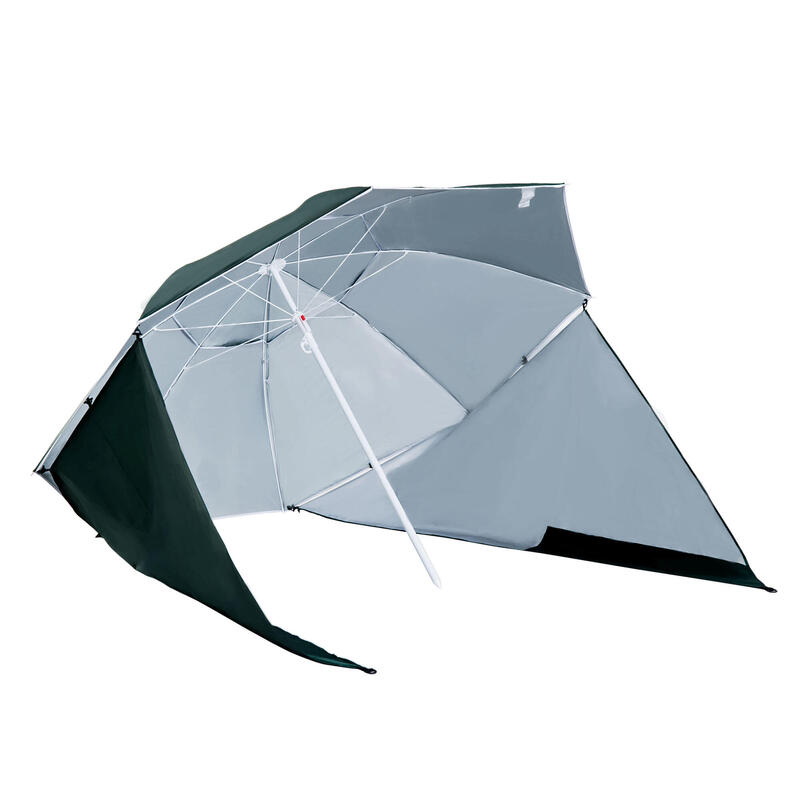 Sombrilla parasol playa solar UV50 Ø210 cm Verde | Decathlon