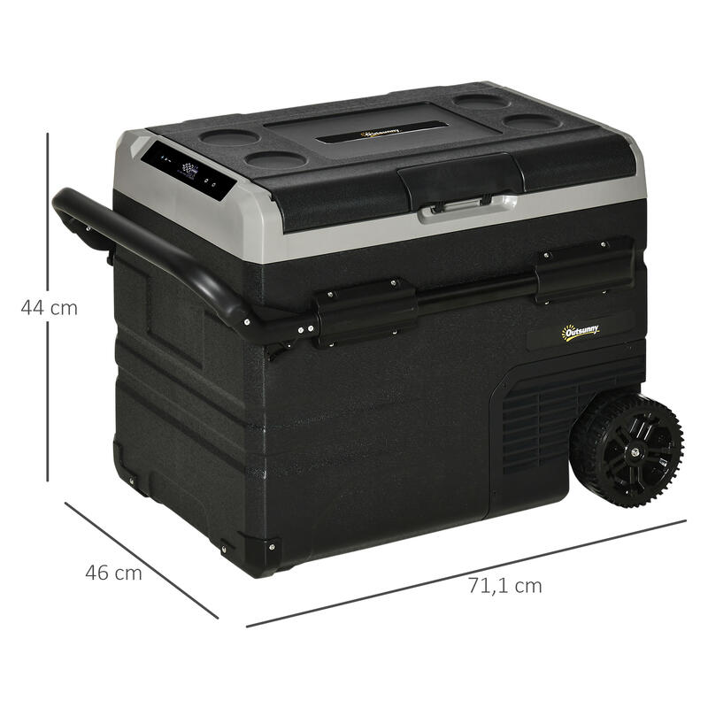 Congelador de Compresor Outsunny 71.1x46x44 cm Negro
