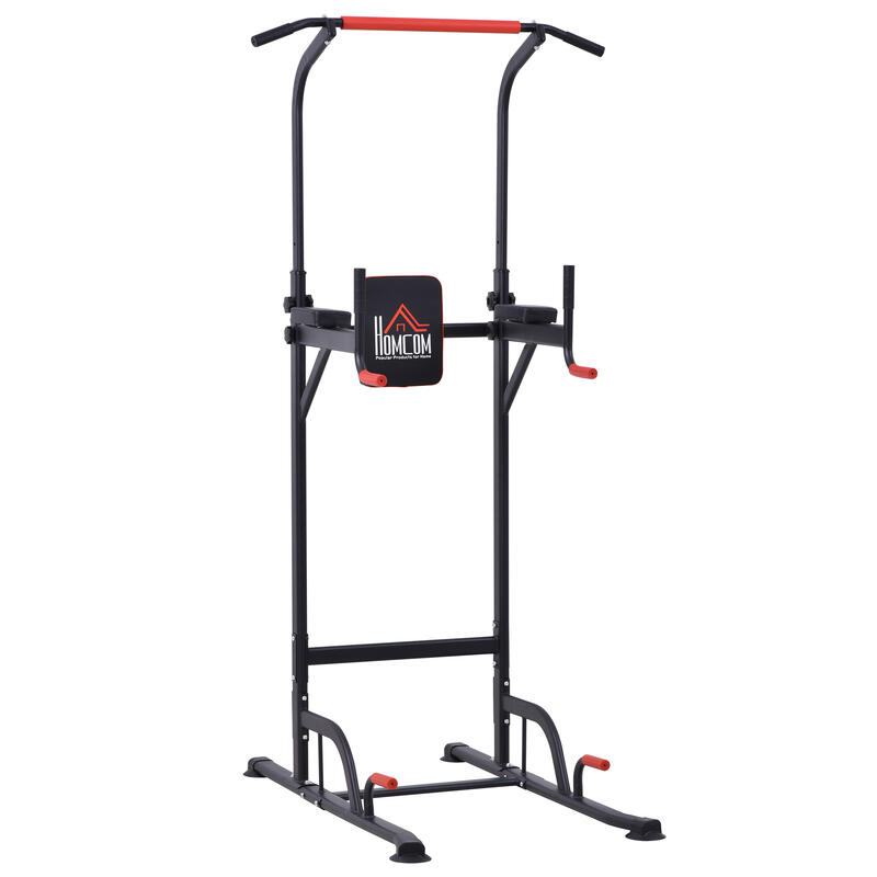 HOMCOM Stazione Fitness Multiuso per Fitness con Altezza Regolabile in Acciaio