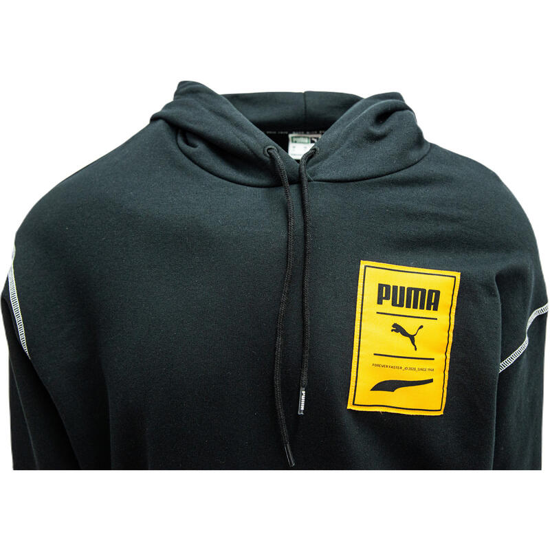 Hanorac barbati Puma Recheck Pack Graphic Hoodie, Negru