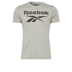 Camiseta Manga Corta Algodón Hombre Reebok Identity Big Logo Gris