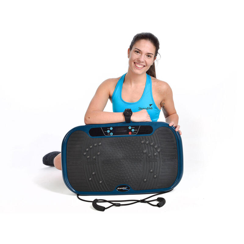 Plataforma vibratoria - Home Vibration Plate V1 Twin Engine - Fitness - azul