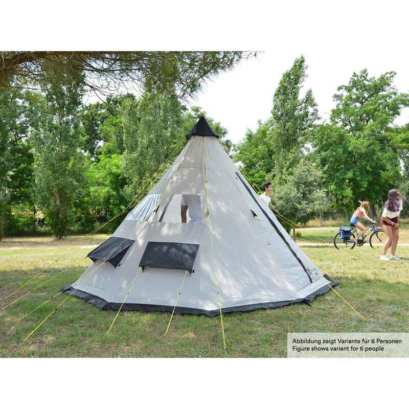 Tente de camping Tipii pour 10 personnes – Tapis de sol cousu - Camping