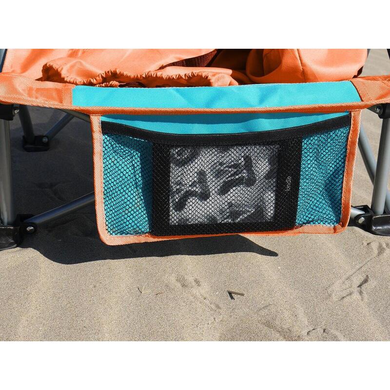 Chaise de Plage Beach - Pliable - Max. 136 kg - Sac de Transport - Orange