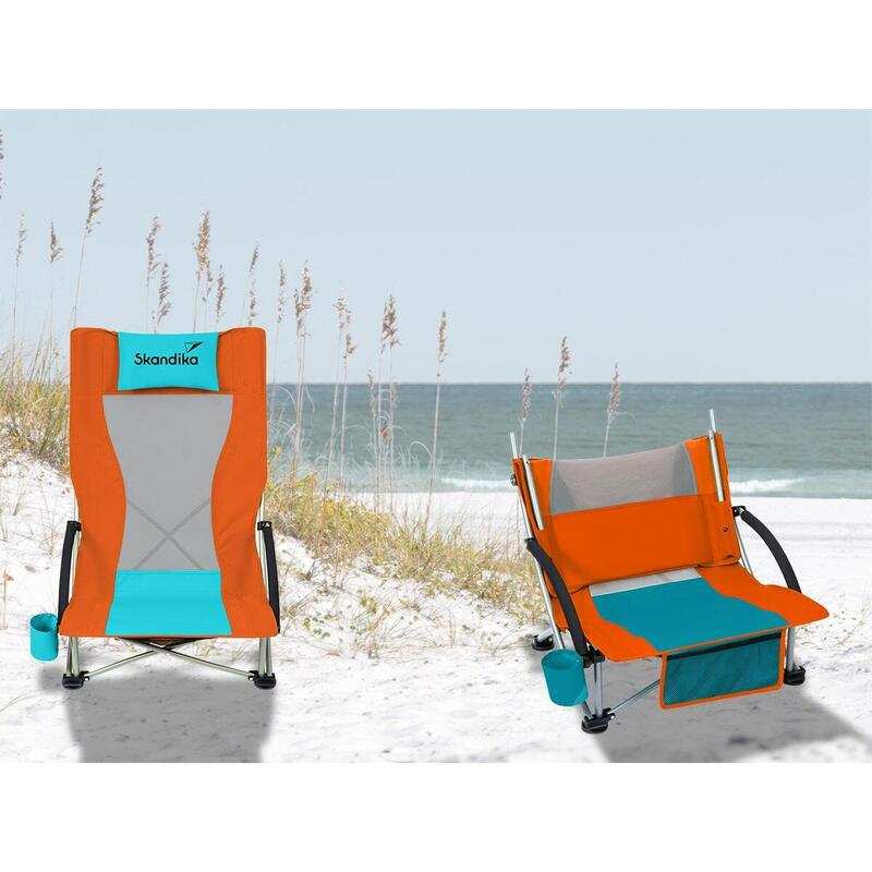 Krzesło plażowe składane Beach, do 136 kg, leżak