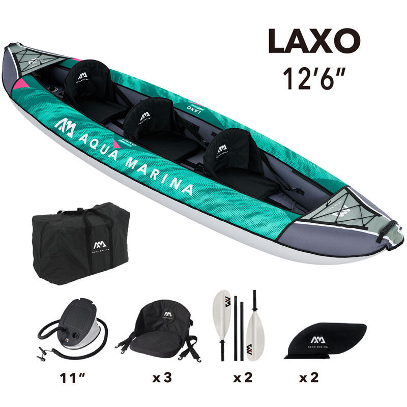 Aqua Marina LAXO 380cm / 12ft 6in - 3 Person Kayak Package 5/7