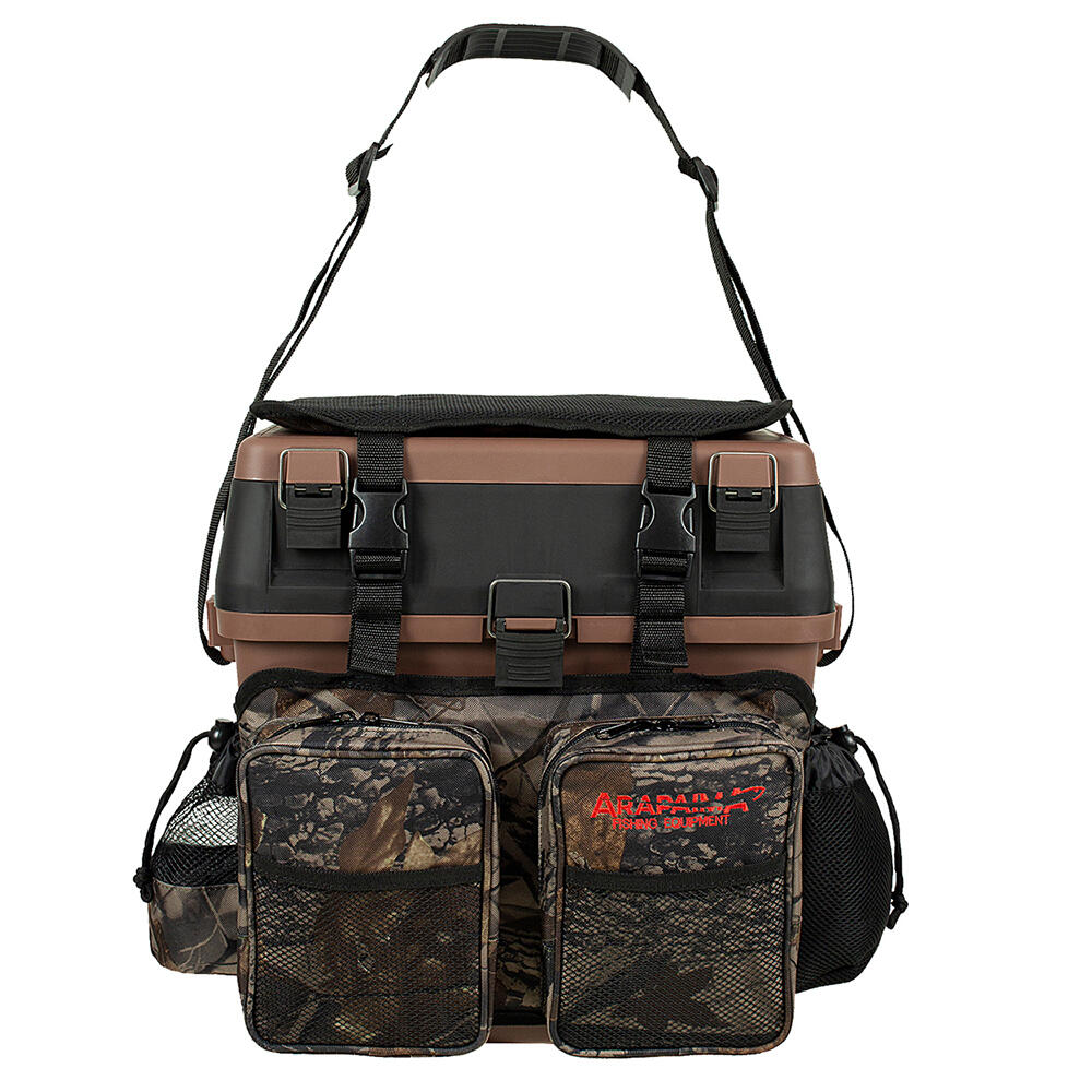 Fishing and seat box | Fishing backpack | Brown/Camouflage