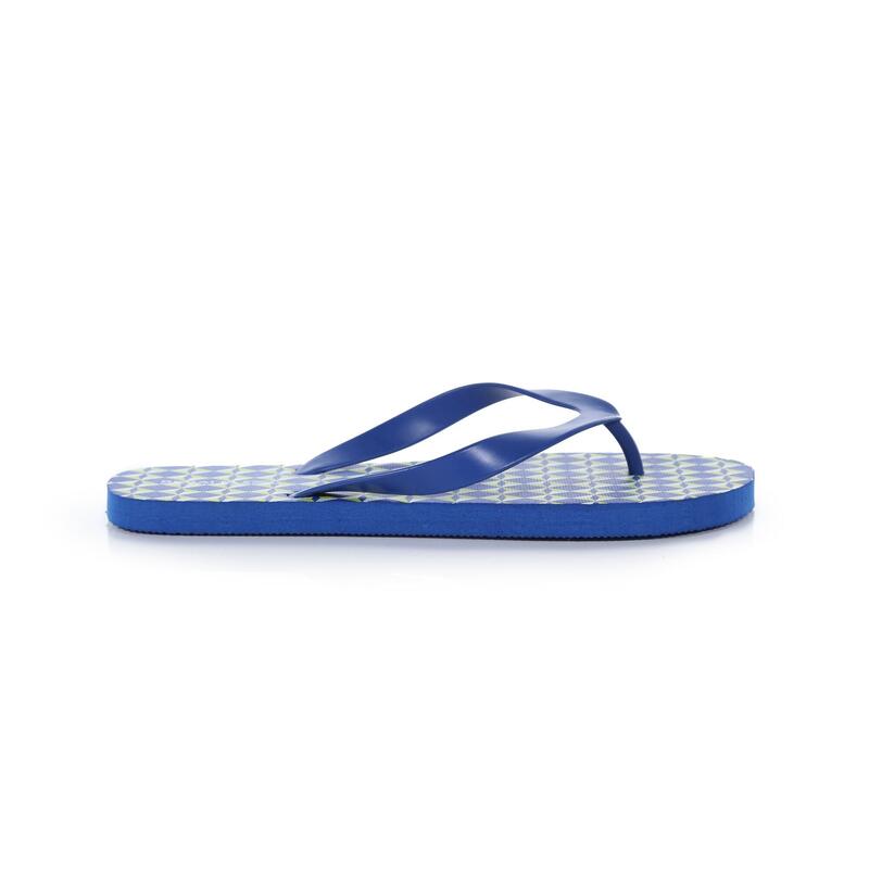 Heren Bali Geometrische teenslippers (Lapis Blauw)