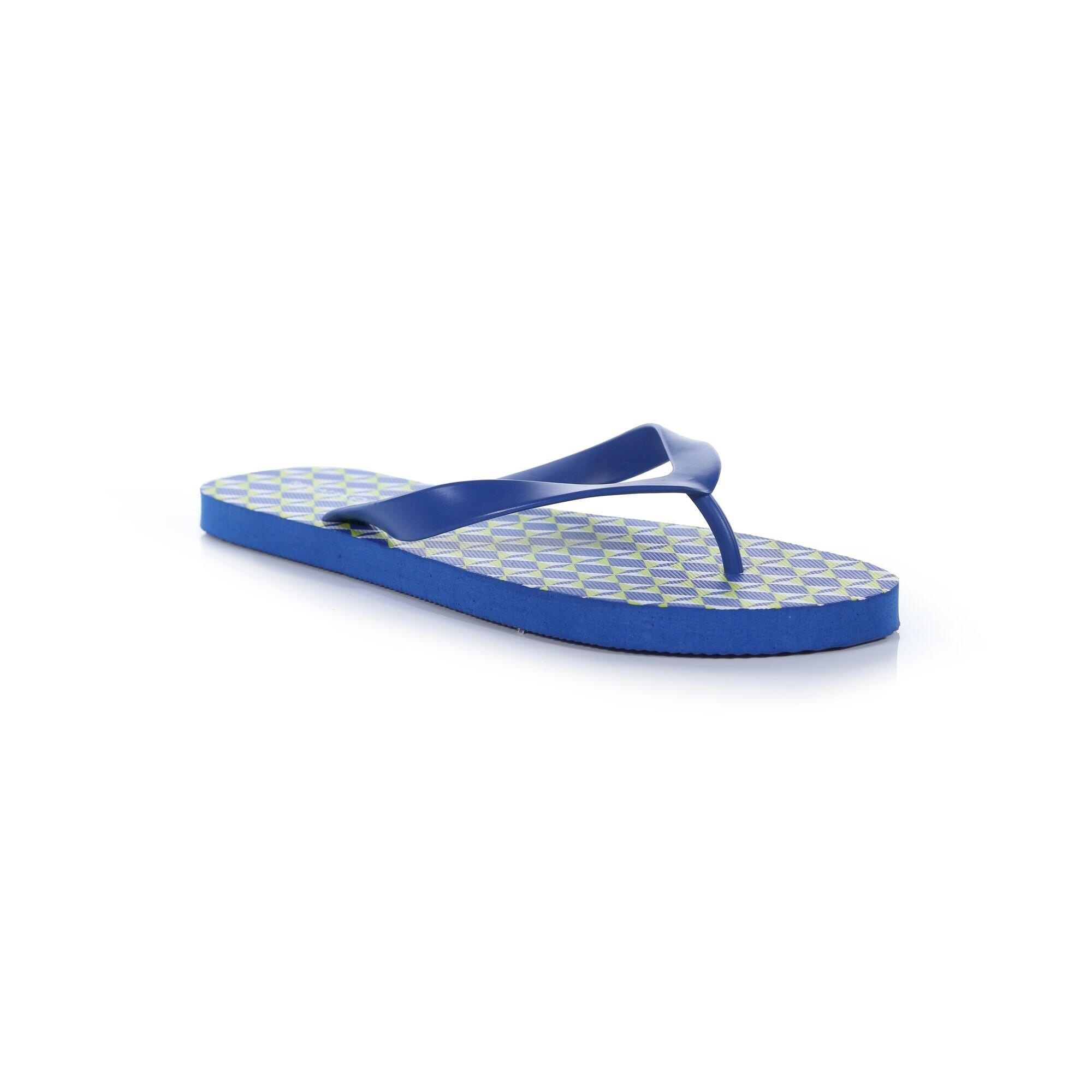 Mens Bali Geometric Flip Flops (Lapis Blue) 1/5