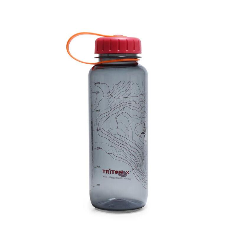 Ecozen Bottle Screw Top Hiking Flask 650ml - Grey Map