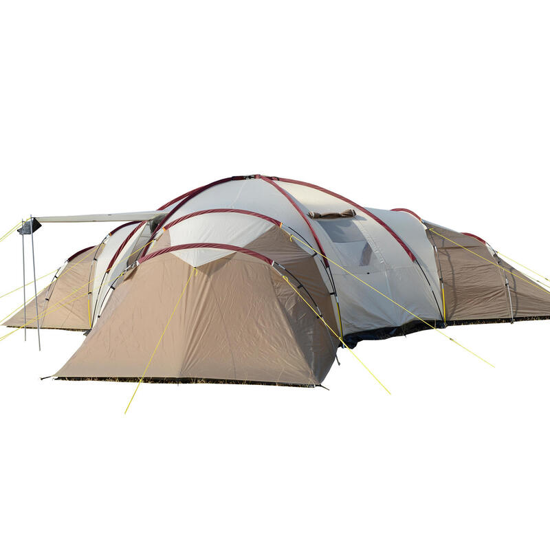 Tenda campeggio - Turin 12 persone - Outdoor - 3x Cabine - Zanzariera