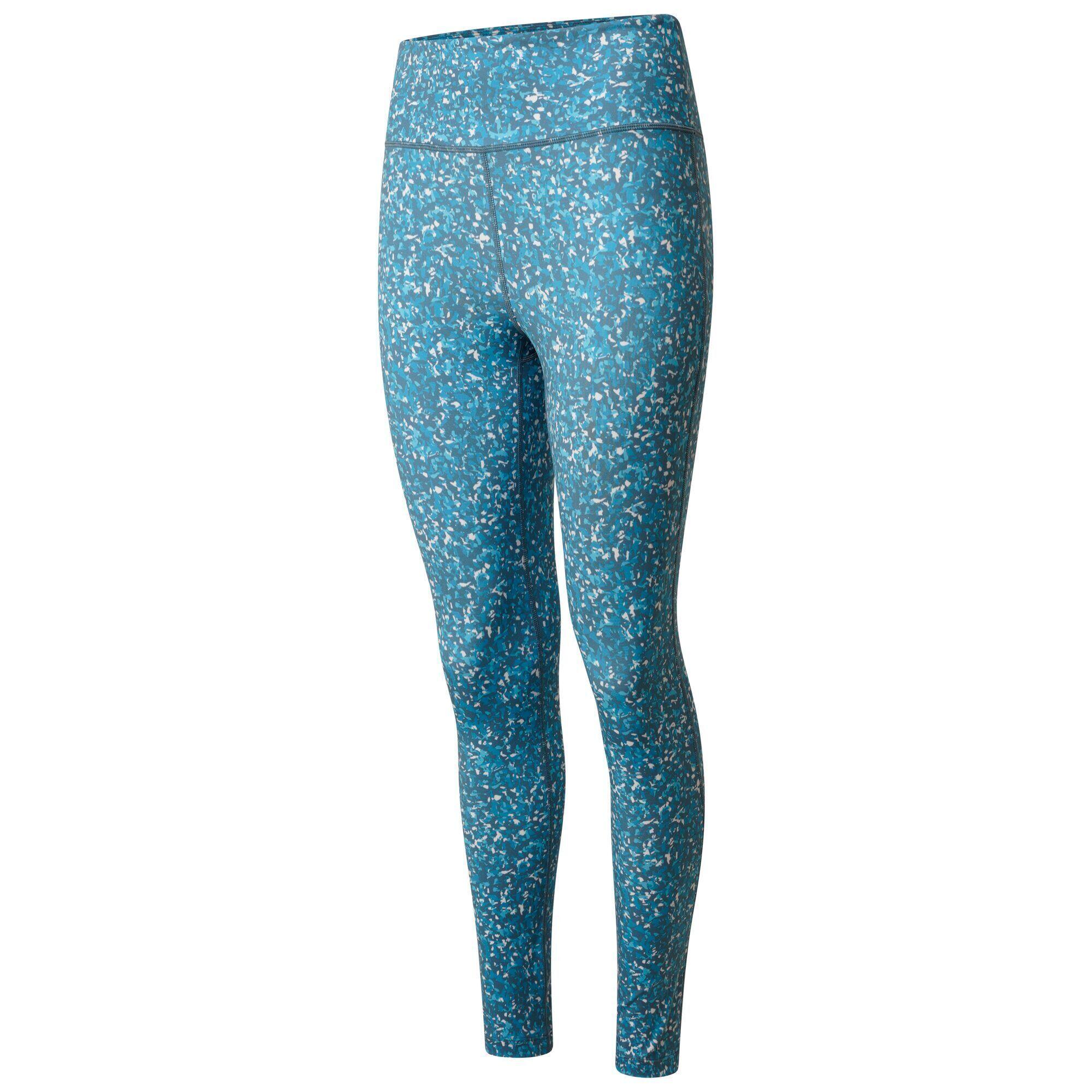 Womens/Ladies Influential Fracture Print Recycled Jeggings (Capri Blue) 3/5