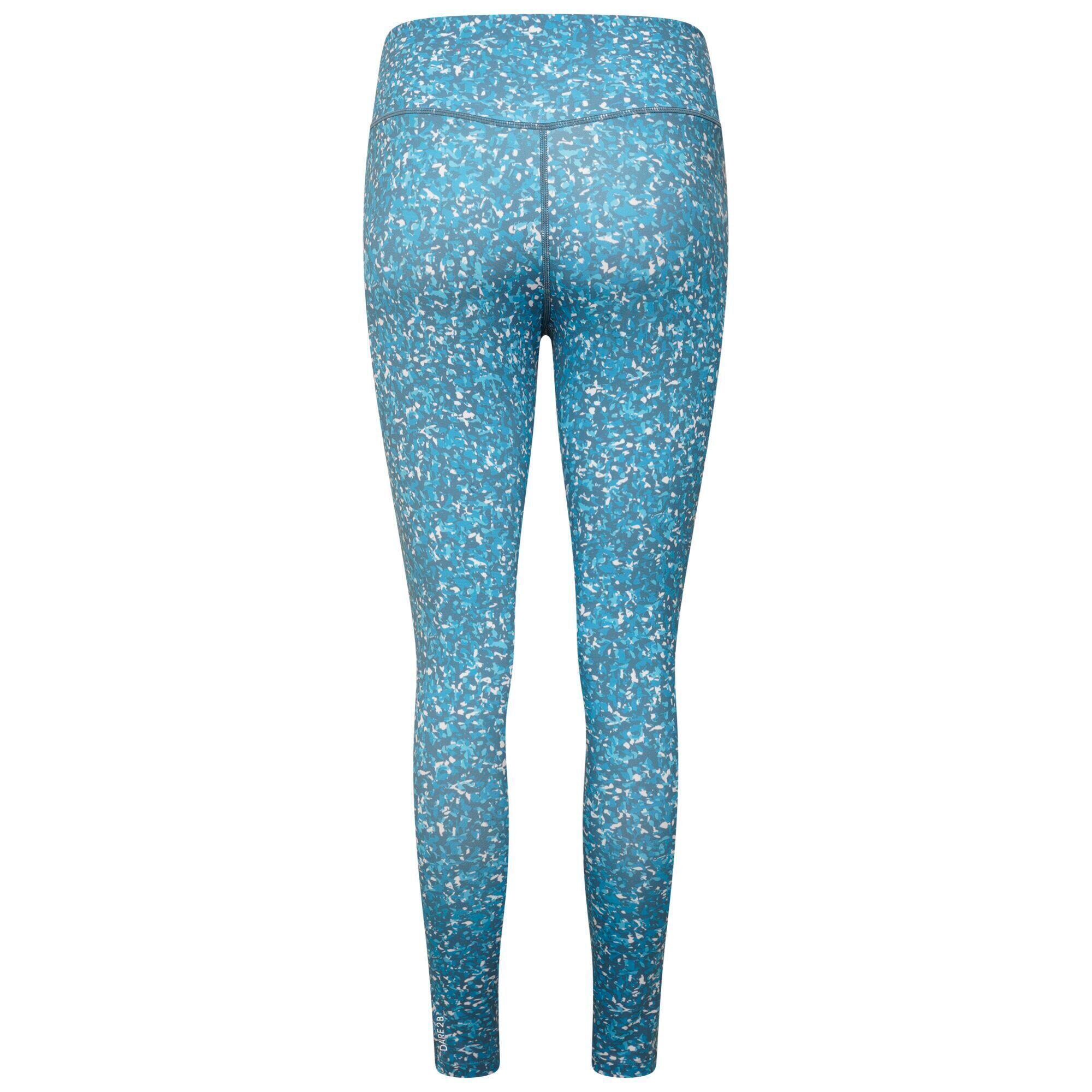 Womens/Ladies Influential Fracture Print Recycled Jeggings (Capri Blue) 2/5