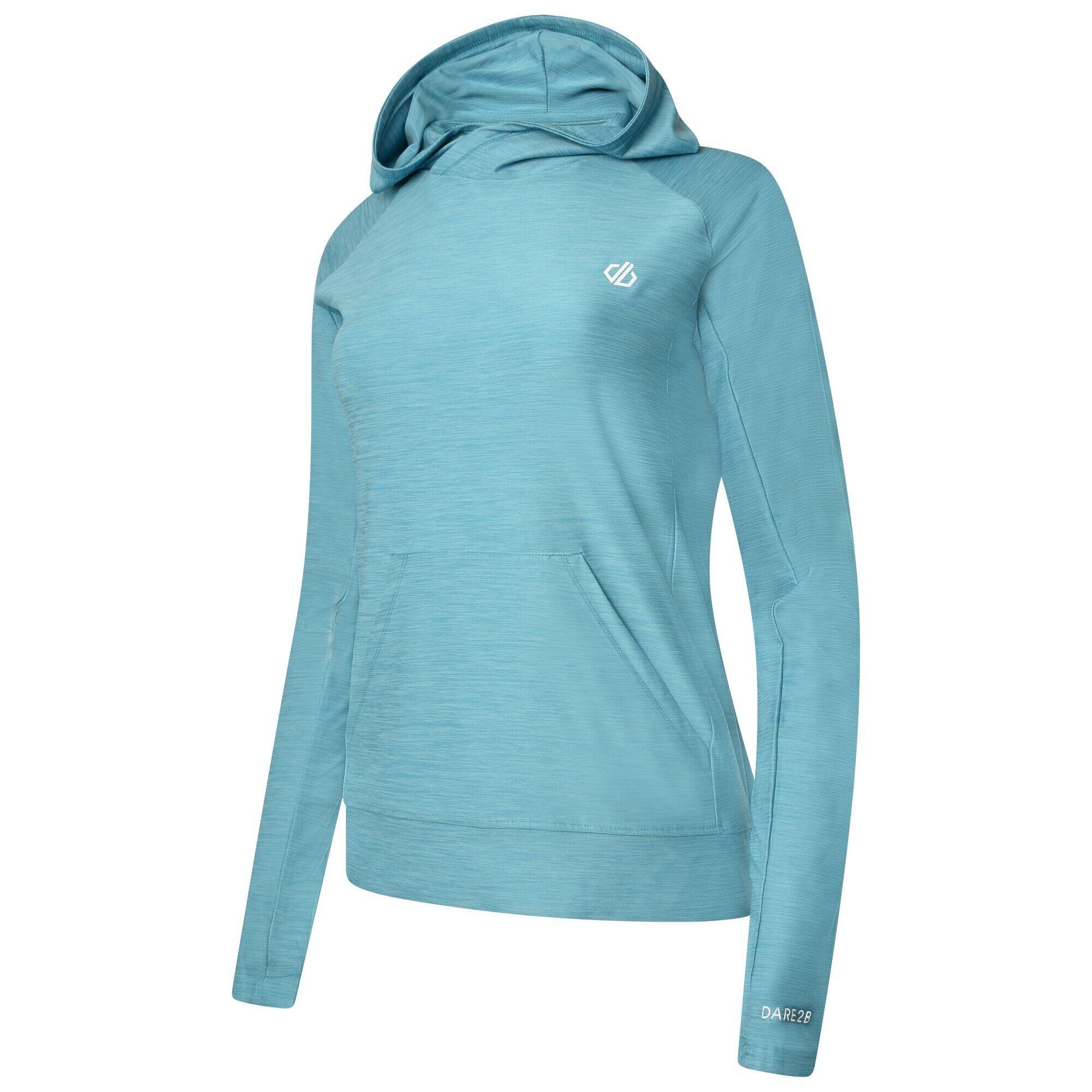 Womens/Ladies Laura Whitmore Sprint City Marl Lightweight Hoodie (Capri Blue) 3/5