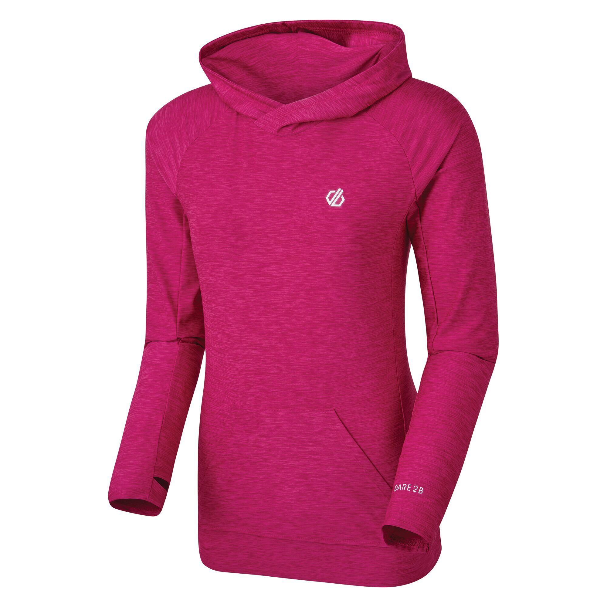 Womens/Ladies Sprint City Lightweight Hoodie (Ebony Grey) 3/5