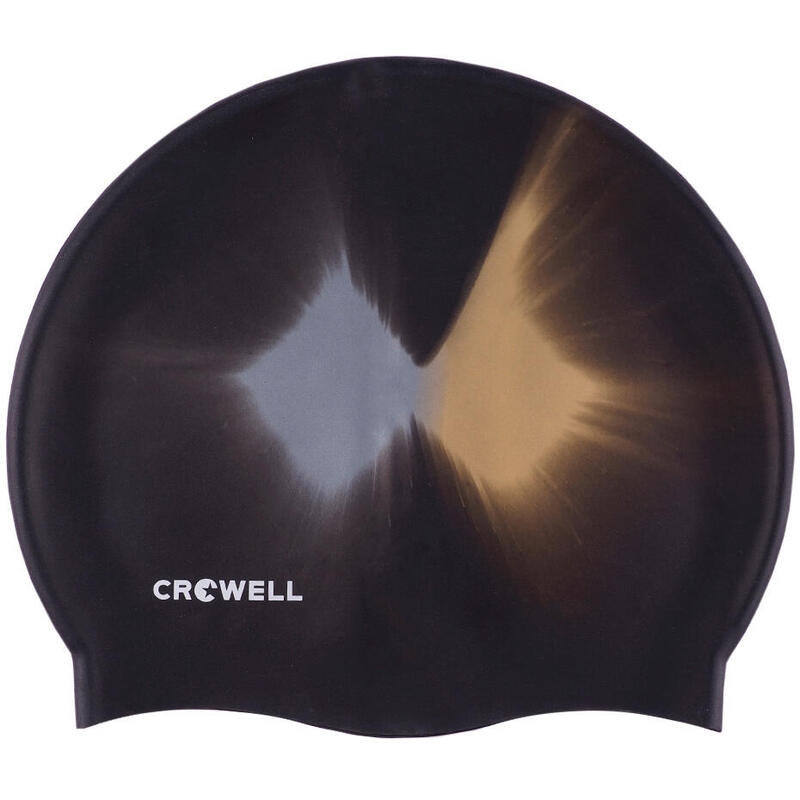 Czepek pływacki silikonowy dla dorosłych Crowell Multi Flame czarny