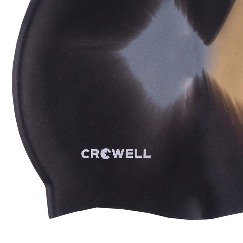 Czepek pływacki silikonowy dla dorosłych Crowell Multi Flame czarny