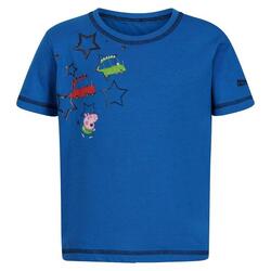 Kinderen/Kinderen Peppa Pig Sterren Tshirt (Keizerlijk Blauw)