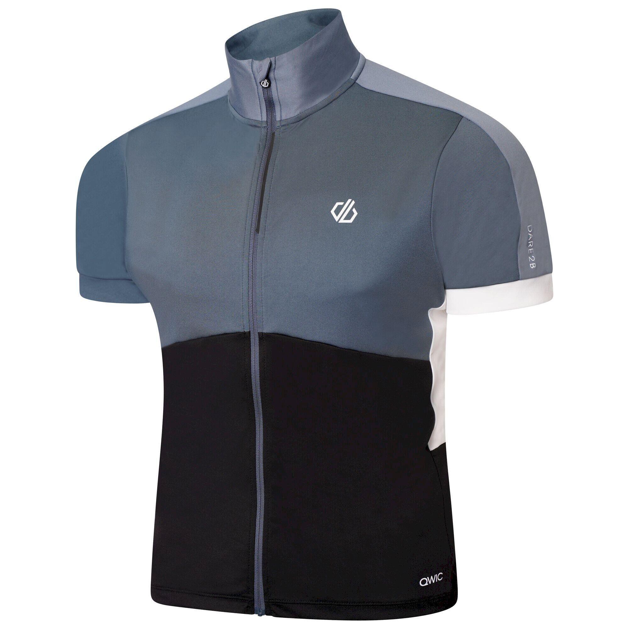 Mens Protraction II Recycled Lightweight Jersey (Black/Orion Grey) 3/5