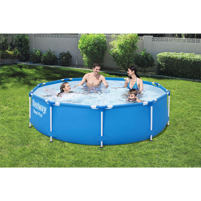 Piscina cu cadru metalic 8in1 Bestway 56679, rotunda, 305x76 cm