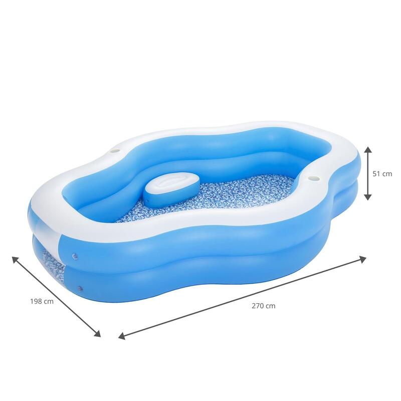 Piscina Hinchable Autoportante Infantil Bestway 270x198x51 cm Asientos Hinchable