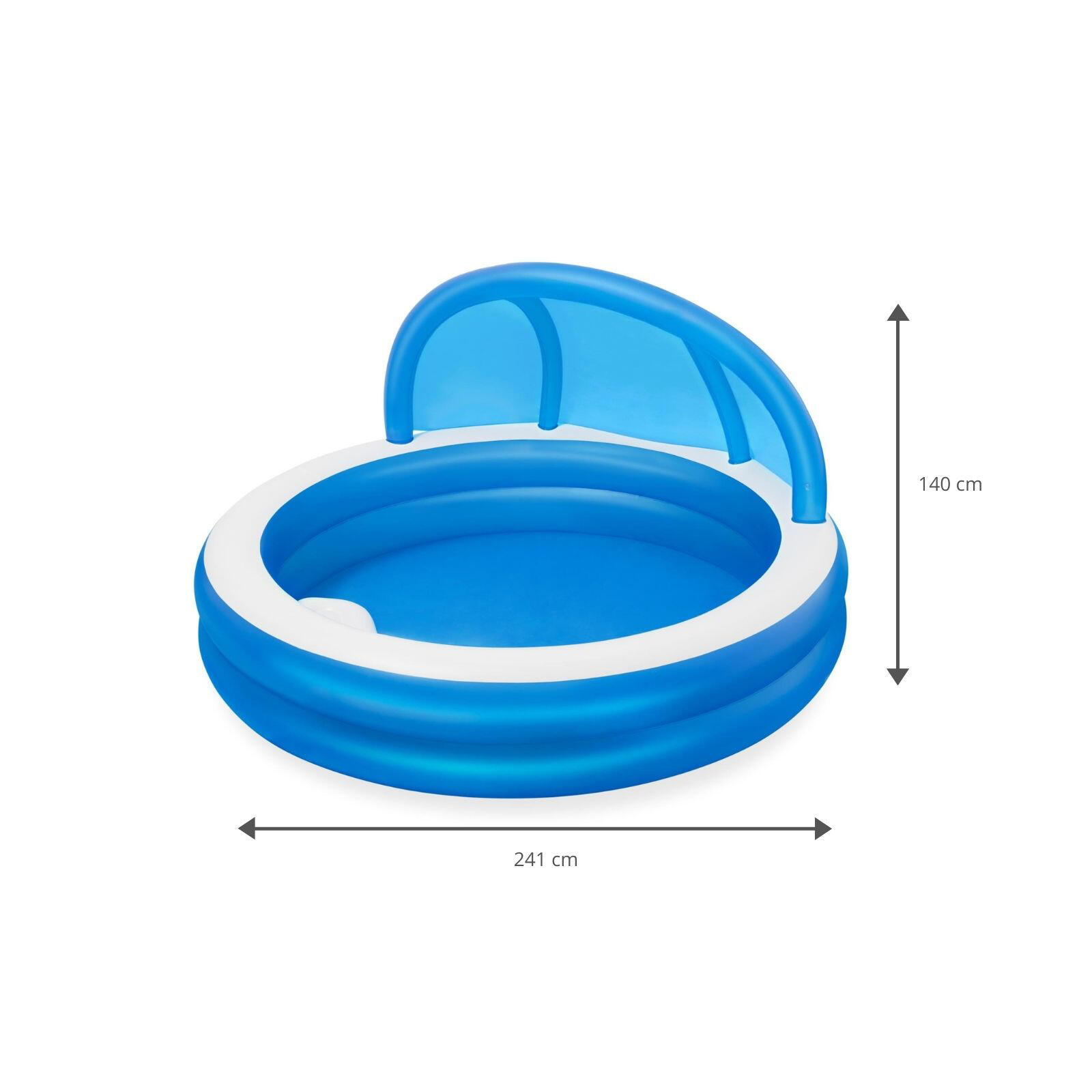 Bestway Piscina gonfiabile per famiglie Summ er Days, parasole UV Careful 241x140