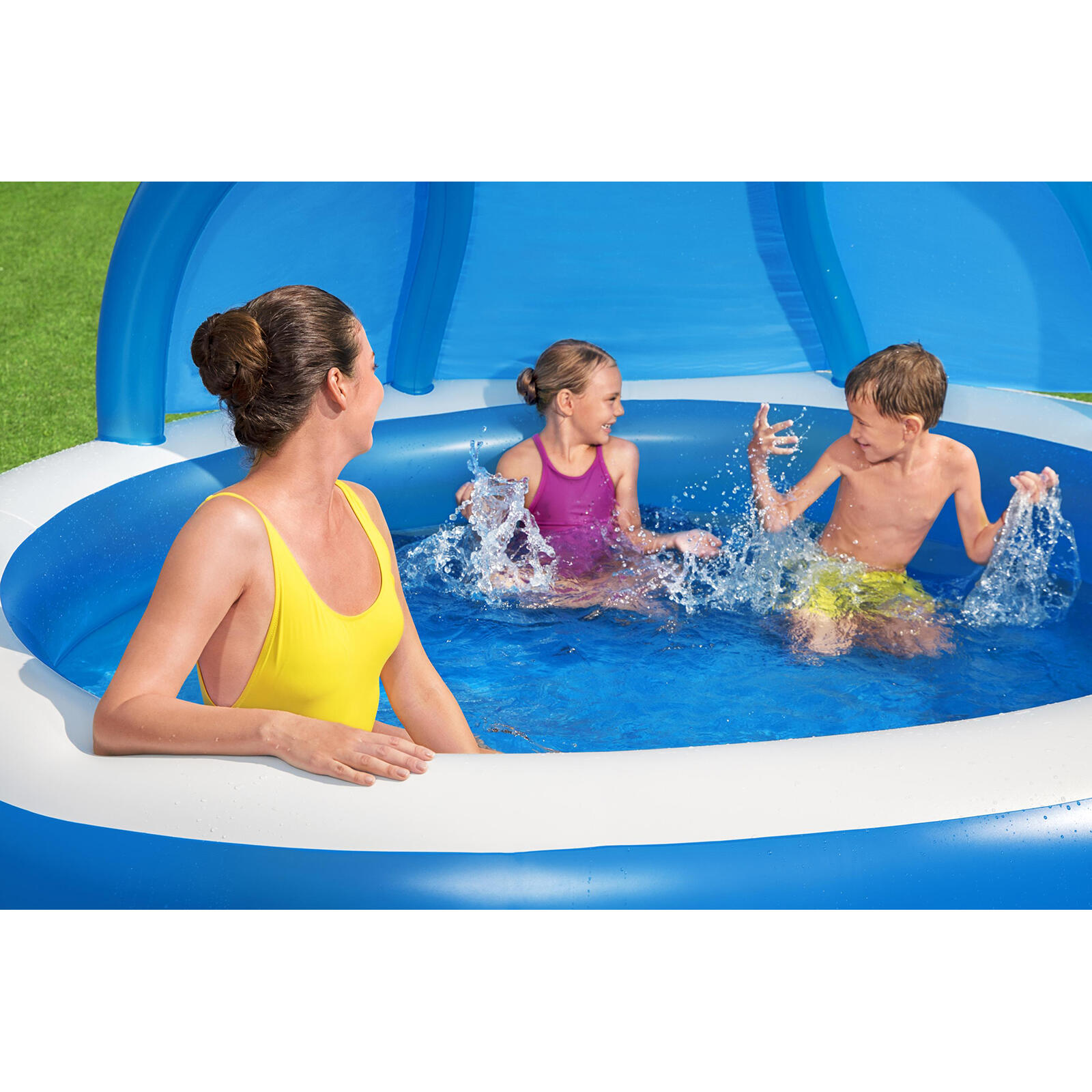 Bestway Piscina gonfiabile per famiglie Summ er Days, parasole UV Careful 241x140