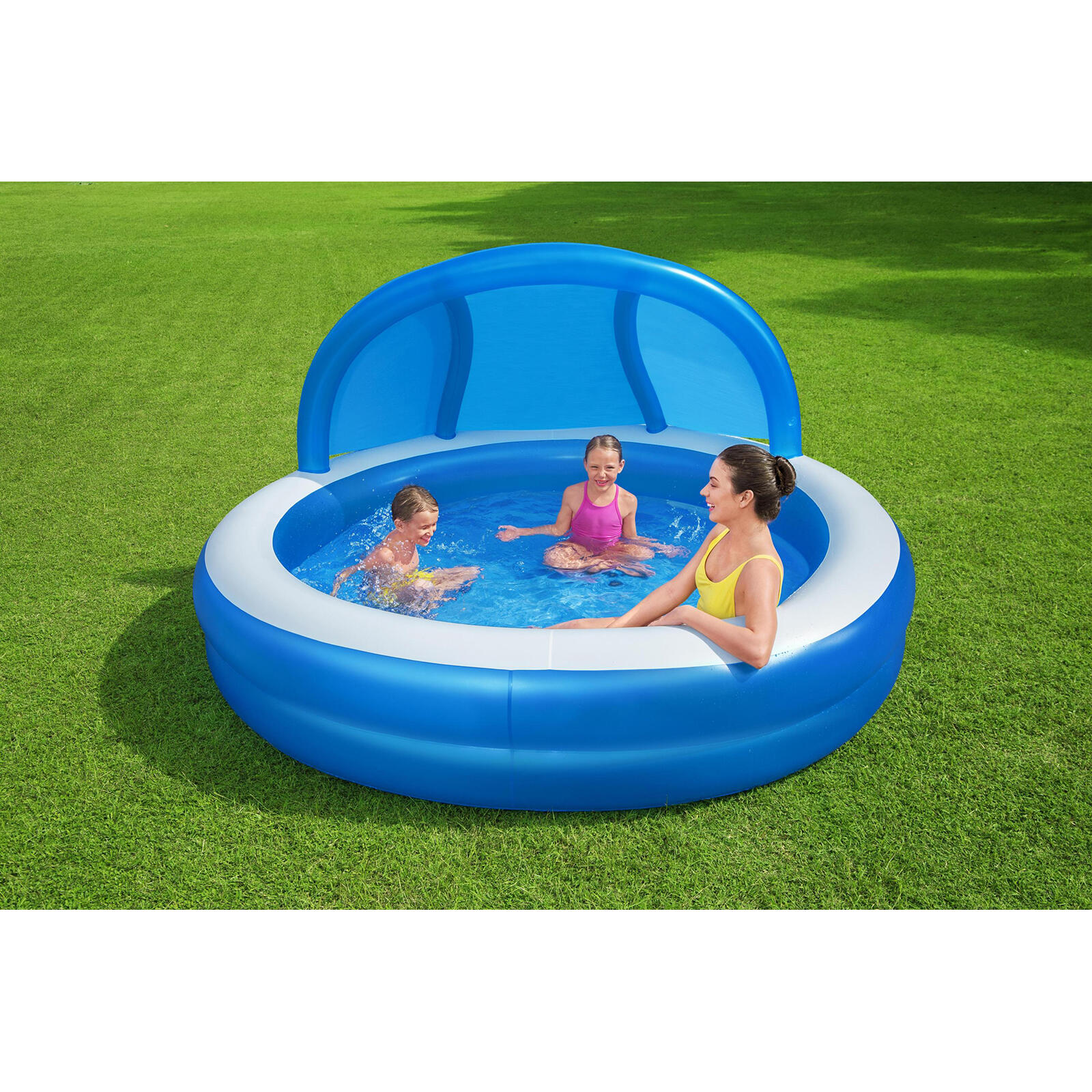 Bestway Piscina gonfiabile per famiglie Summ er Days, parasole UV Careful 241x140