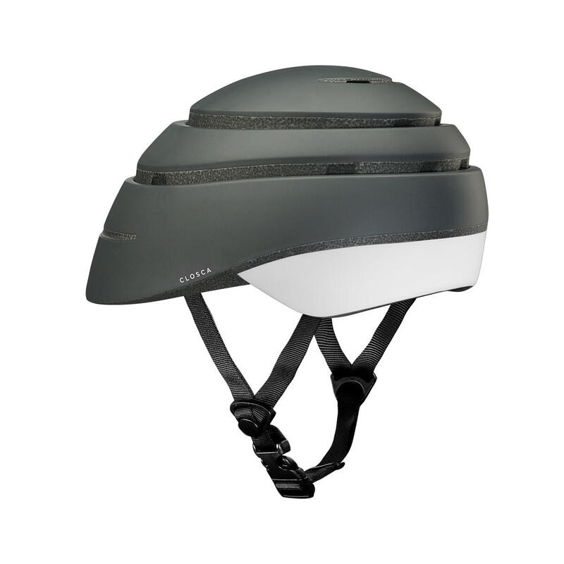 Capacete dobrável para bicicleta urbana/Trotinete (LOOP, GRAFITE/BRANCO)