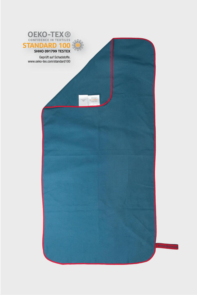 Set de serviettes en microfibre certifié Oeko TEX, ultra-léger, bleu