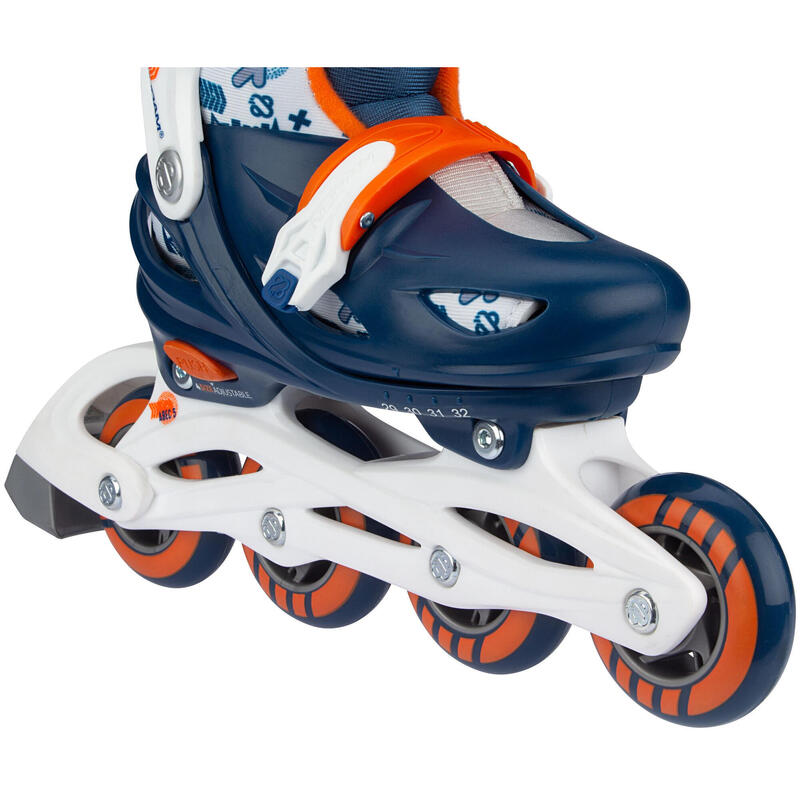 Nijdam inline skates Traffic Racer 82A blauw/oranje