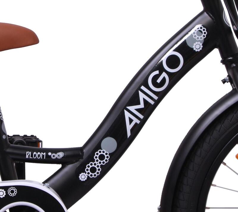 AMIGO Vélo fille Bloom 20 Pouces 29 cm Fille Frein à rétropédalage Noir mat